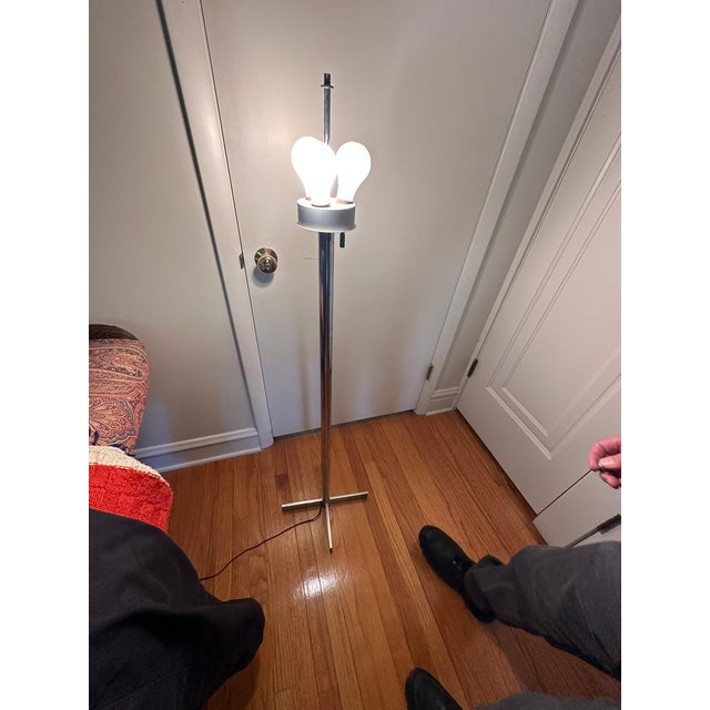 Metal Vintage 1960's Mid Century Modern Chrome Floor Lamp For Sale - Image 7 of 9