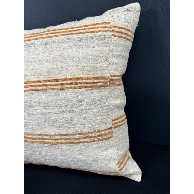 Contemporary Turkish Hemp Pillow Cushion Natural Beige Brown Cushion Cover 20x20 For Sale - Image 3 of 4