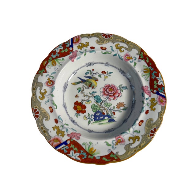 Vintage Ashworth Bros. Asb8 "Dieu Et Mon Droit" Rimmed Soup Bowls. Set of 12 For Sale - Image 9 of 17