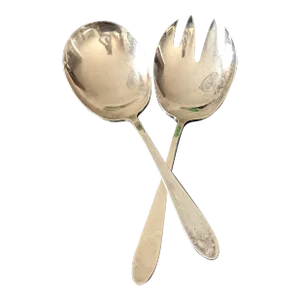 Vintage Reed & Barton Epicure Silverplate Serving Utensils Fork & Spoon Set
