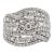 Ladies 10k White Gold 5.25ct Lab Grown Diamond Multi-Row Criss-Cross Band Ring, Size 10 For Sale