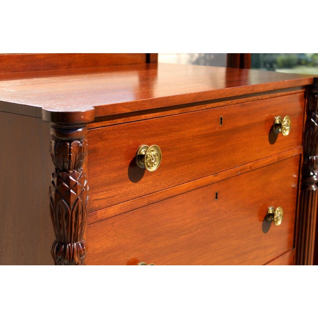 Antique Mahogany Dresser Set With Swivel Mirrors - Circa 1880 Victorian Bedroom Furniture For Sale - Image 15 of 18