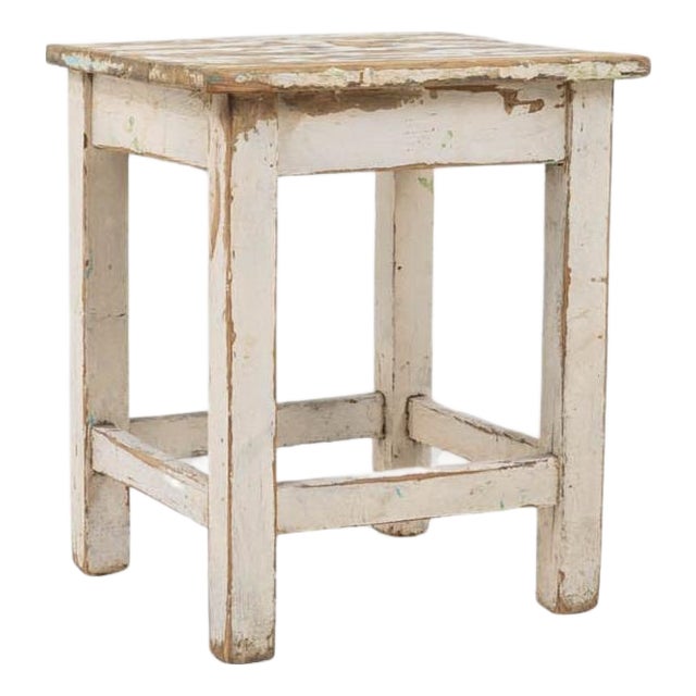 Early 20th Century Central European Wood Patinated Stool For Sale