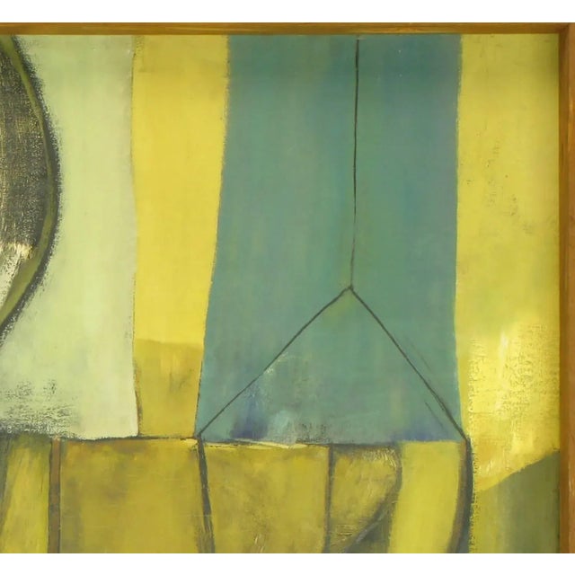 1950s Large 1956 Abstract Expressionist Oil Painting on Canvas by R. Post For Sale - Image 5 of 8