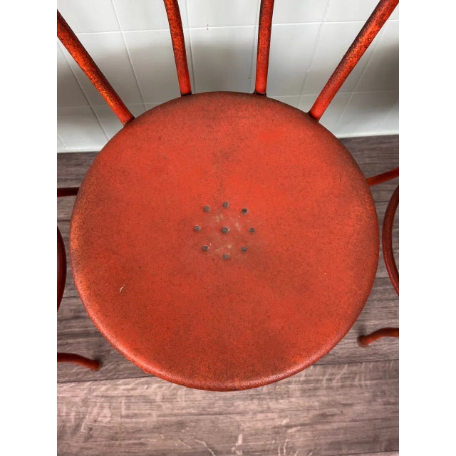 Metal Vintage Italian Iron Garden Chairs, 1950s, Set of 4 For Sale - Image 7 of 14