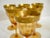 1940s Amber & Gold Cordial Stems & Large Goblet Set- 7 Pieces For Sale In Providence - Image 6 of 8