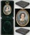 Antique Hand Painted French Portrait Miniature in Locket Style Frame, C. 1850 For Sale - Image 6 of 12