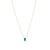 Metal Minimalist Octagon-Cut Solitaire Emerald Necklace in 18k Yellow Gold For Sale - Image 7 of 15