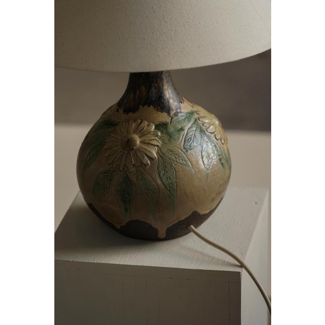 Art Nouveau Danish Organic Ceramic Table Lamp, 1970s For Sale - Image 12 of 18
