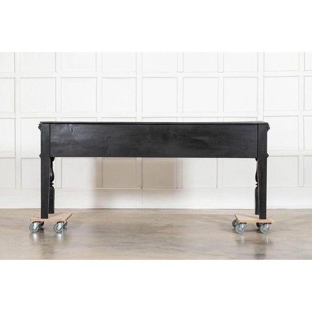 English 19thc Ebonised Oak Console Table, 1890 For Sale - Image 3 of 14