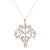 1910s Edwardian Old Cut Diamond Gold and Silver Necklace For Sale