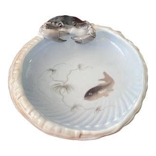 1951 Erik Nielsen for Royal Copenhagen Vide-Poche With Crab and Fish For Sale
