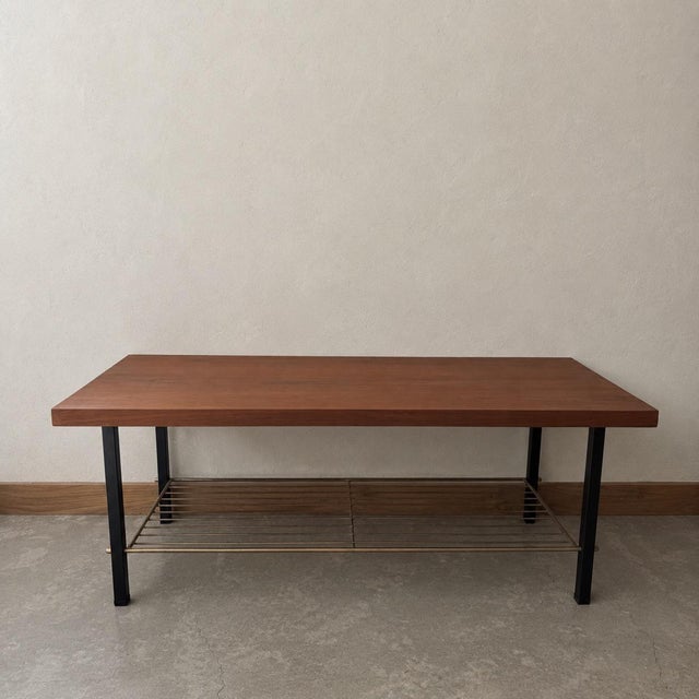 Coffee Table in Wood and Metal For Sale - Image 6 of 6