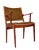 Mid-Century Modern Danish Armchair with Teak Frame and Gray Upholstery by Johannes Andersen for Uldum Møbelfabrik, 1960s For Sale