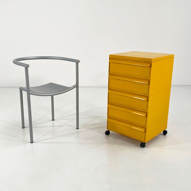 Yellow Model 4601 Chest of Drawers on Wheels by Simon Fussell for Kartell, 1970s For Sale - Image 8 of 11