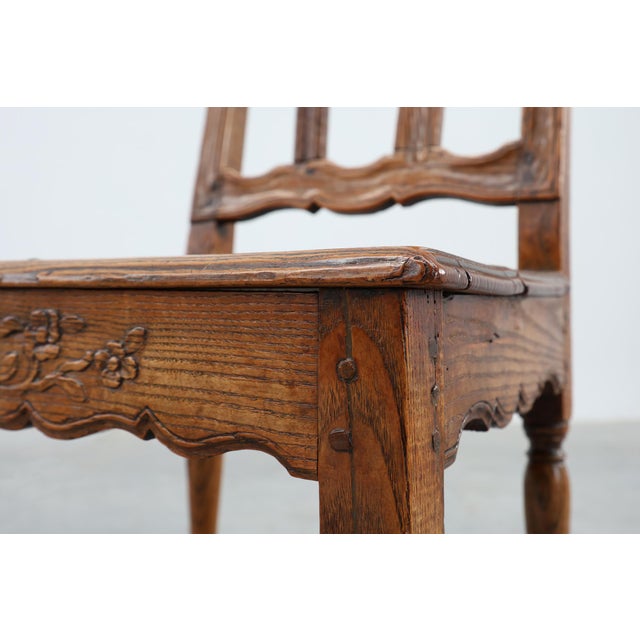 Antique Carved Oak Side Chairs, France, Set of 2 For Sale - Image 10 of 16