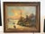 Brown Antique European Romantic Lakeside Landscape With Windmill, Attr. To H. Volpini For Sale - Image 8 of 15