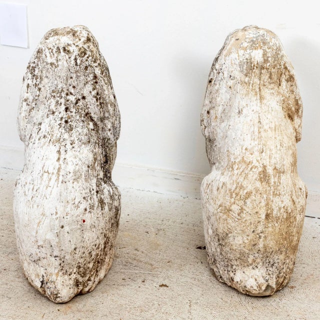 1950s Pair of Cocker Spaniel Garden Ornaments For Sale - Image 5 of 6