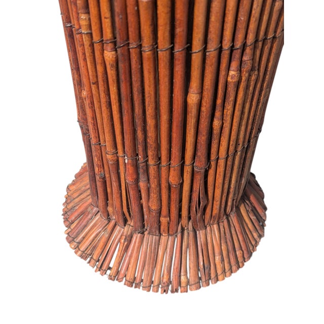 Vintage Pillar Tiki Bamboo Fern Plant Stand For Sale In Charlotte - Image 6 of 10