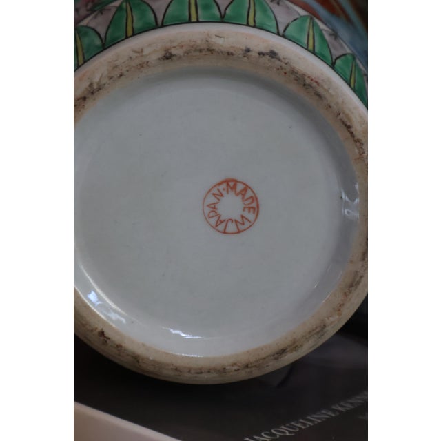 Japanese Red-Ground Bird & Peony Ceramic Vase, 12ʺ For Sale - Image 18 of 18