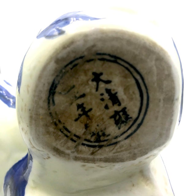 Mid 20th Century Chinese Figurine Man Holding Plate For Sale - Image 12 of 12