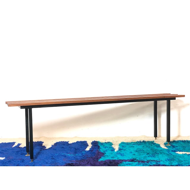 Mid-Century Bench in Teak, Italy, 1960s For Sale - Image 3 of 13