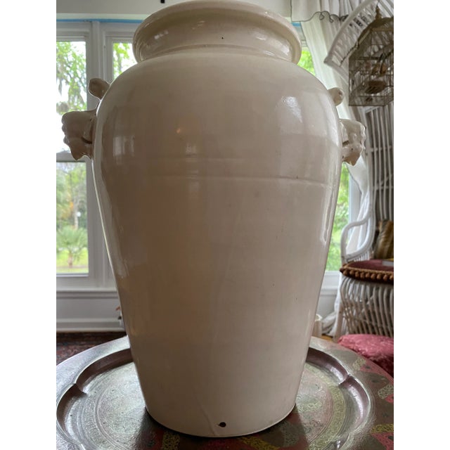 Mid 19th Century Large French Country Glazed Stoneware Oil Jar Urn For Sale In New York - Image 6 of 9