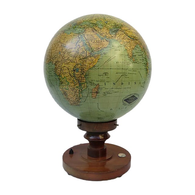 Vintage Illuminating Earth Globe from Columbus-Verlag GmbH For Sale