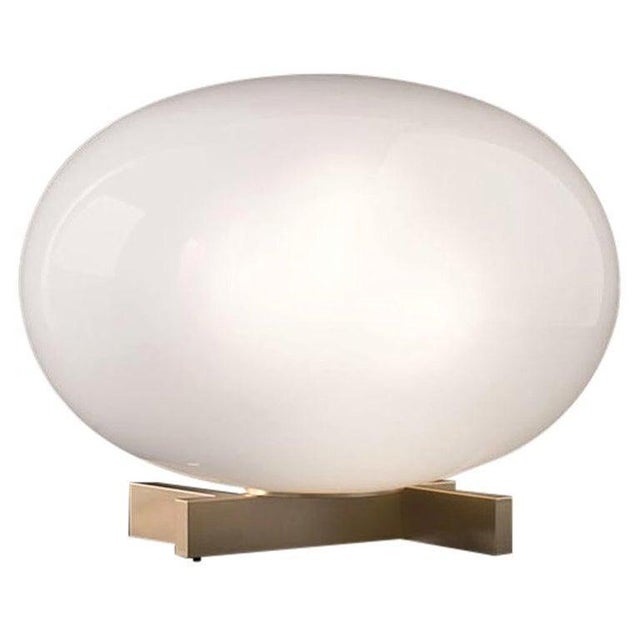 Alba Opaline Blown-Glass Table Lamp by Mariana Pellegrino Soto for Oluce For Sale - Image 6 of 6