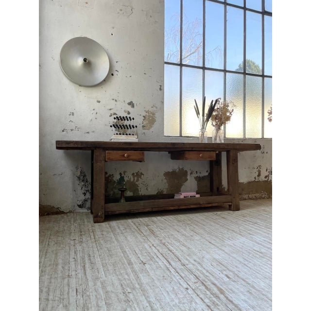 1950s Oak Console Workbench, 1950s For Sale - Image 5 of 18