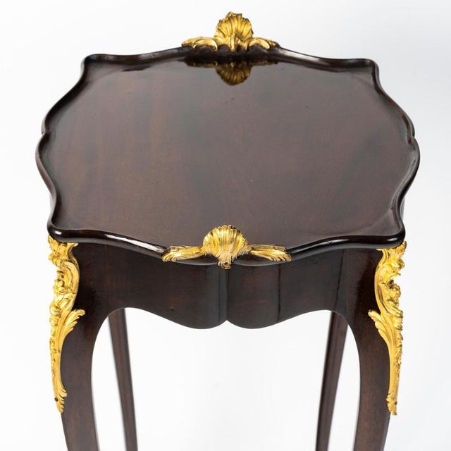 Small Napoleon III Table in Mahogany with Gilded Bronze For Sale - Image 5 of 13