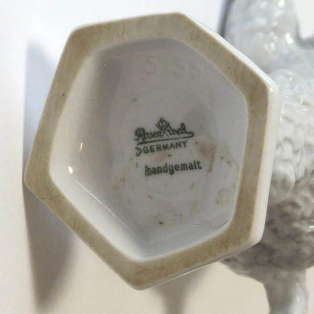 Vintage Rosenthal Bavaria Begging Poodle Figurine – Hand-Painted Porcelain Model 5155 – German Art Dog, C. 1950 For Sale - Image 10 of 10