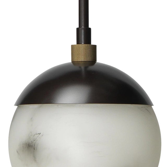 2020s Jamie Young Metro Steel Pendant For Sale - Image 5 of 8
