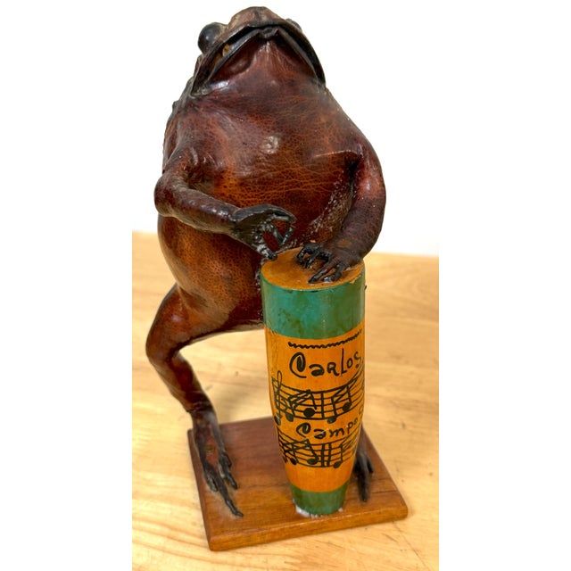 Mid-20th C. Mexican Hand-Carved Seven-Piece Frog Orchestra, with Carlos Campos For Sale - Image 16 of 18