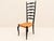 1960s High Back Chair, Italian , Chiavari Style, Buffa, Ponti Style, Cane, Black For Sale - Image 4 of 13