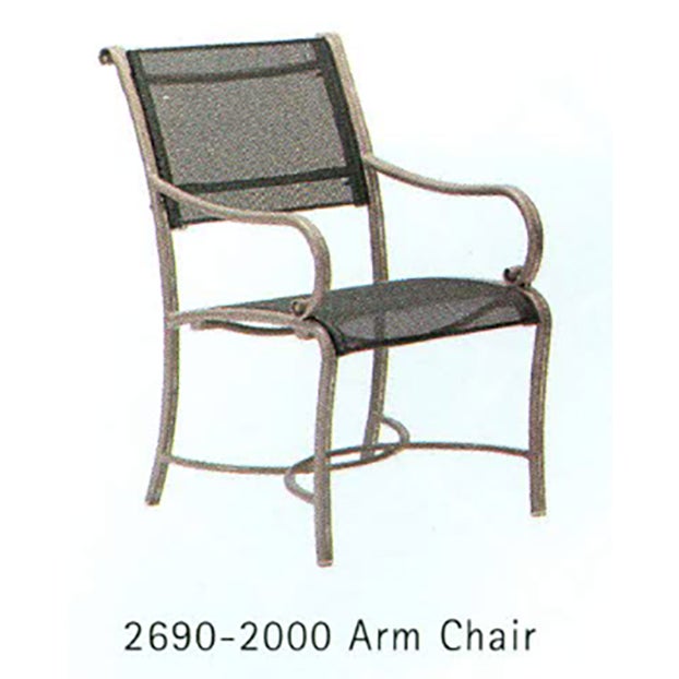 Early 21st C. Brown Jordan “Roma Sling” Aluminum Outdoor Patio Table & 6 Chairs For Sale - Image 11 of 11