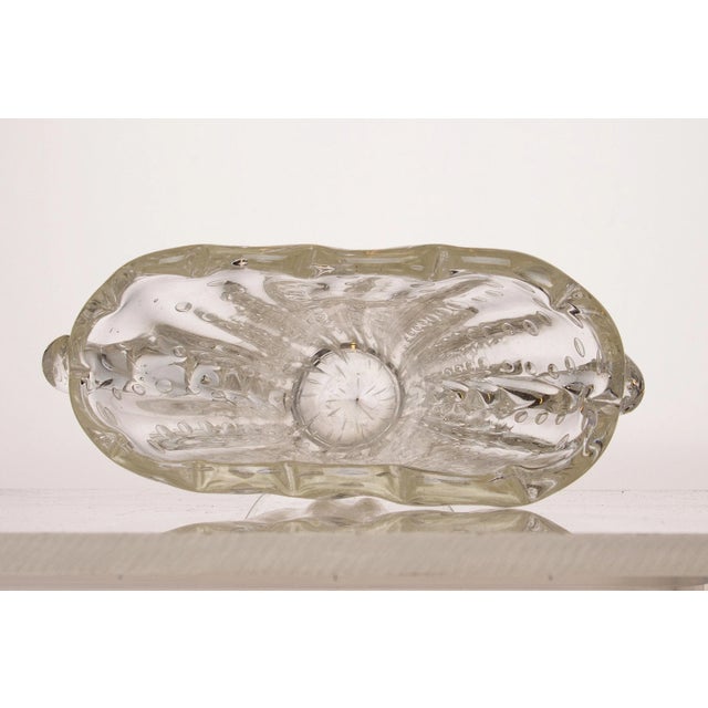 Venetian Crystal Murano Glass Vase by Ercole Barovier for Barovier & Toso, 1930s For Sale - Image 7 of 11