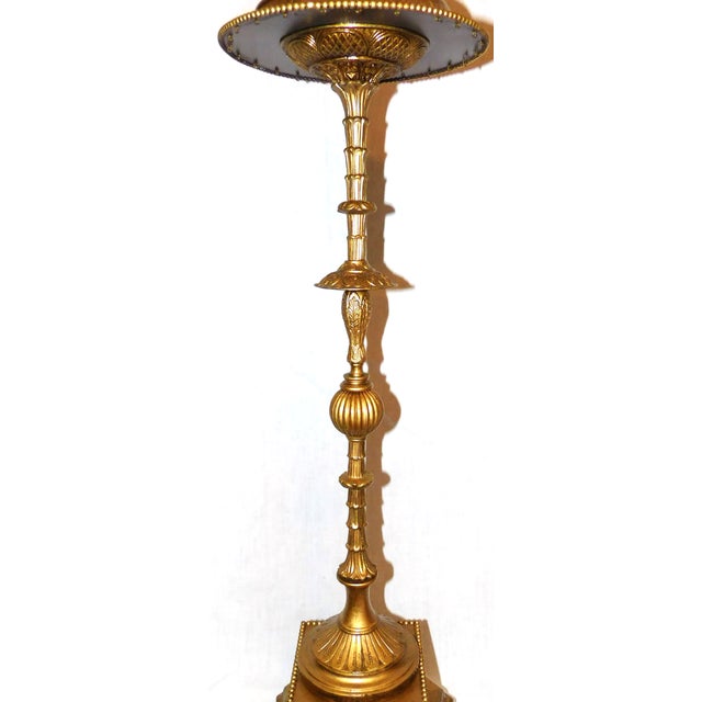 Vintage Large Baroque Style Candlestick Lamp Depicting Artemis and Her Followers For Sale - Image 11 of 18
