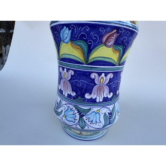 Late 20th Century Jar With Lid, Mario Sambuco, Deruta Italy, Hand Painted, Vantage Italian For Sale - Image 17 of 17