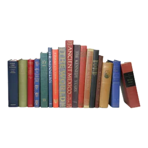 Decorative Books - Vintage World History Oversized Books - Books By The Foot