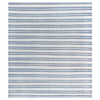 Doris Leslie Blau Mid-Century Dhurrie Light Beige Hand-Knotted Rug For Sale