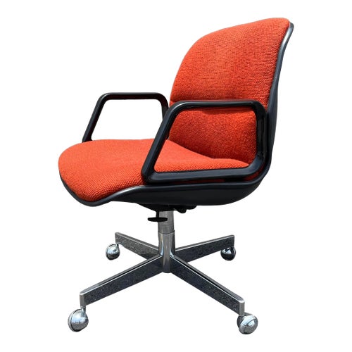 1970s Mid Century Modern Charles Pollock Style Office Chair by All