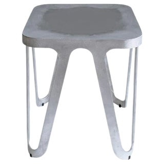 Raw Aluminium Loop Stool by Sebastian Scherer For Sale