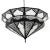 Vintage Moroccan Metal Frosted Dish Pendant Light For Sale - Image 9 of 9