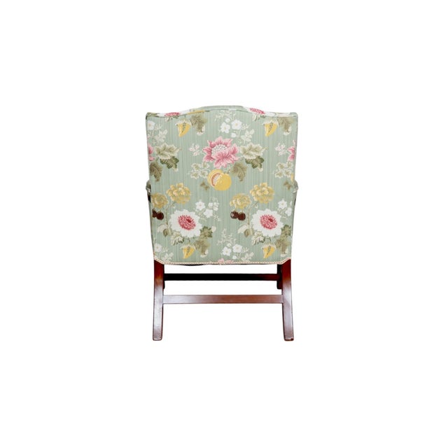 George III Style Upholstered Arm Chair For Sale - Image 4 of 8