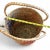 Folk Art Mexican Folk Art Woven Palm Basket With Handle Late 20th Century Vintage Handmade For Sale - Image 3 of 8