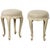 A pair of French Louis XV style walnut stools from the mid-20th century, with cabriole legs and new upholstery. Created in...