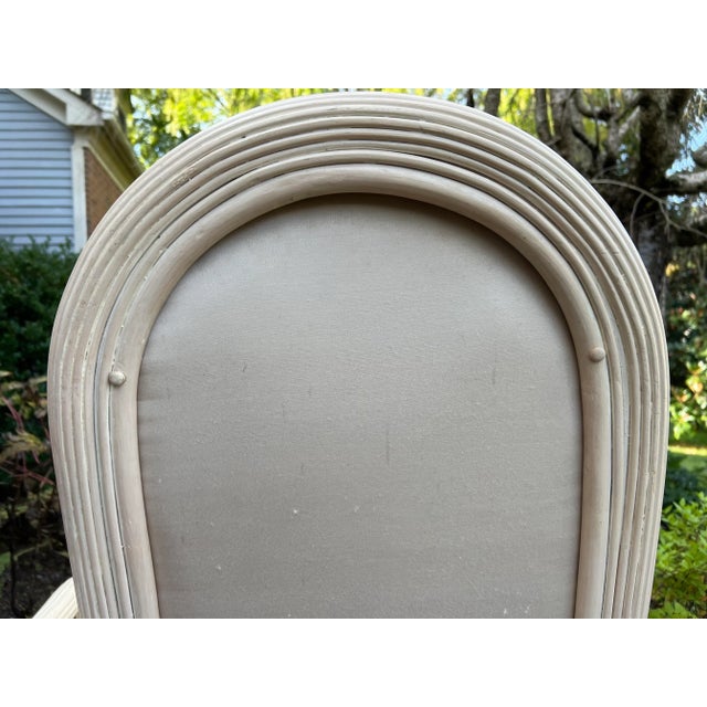 1980s Vintage 1980s American Drew Post Modern Round Back Split Reed Arm Chairs - a Pair For Sale - Image 5 of 12