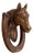 Vintage English Bronze Horse Head Door Knocker, 1930s For Sale