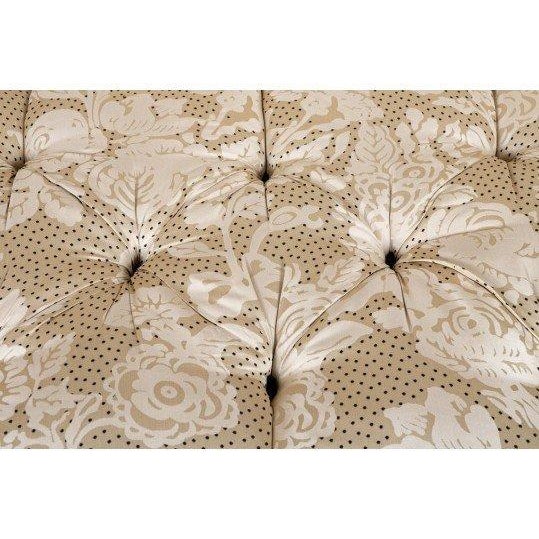 Vintage Classic Tufted Silk Loveseat For Sale - Image 4 of 10